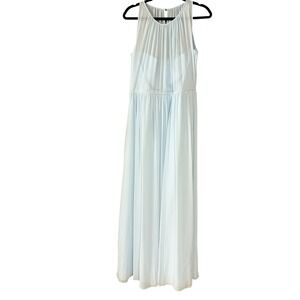 Bill Levkoff Dress Womens 16 Light Blue Chiffon Maxi Bridesmaid‎ Formal Gown
